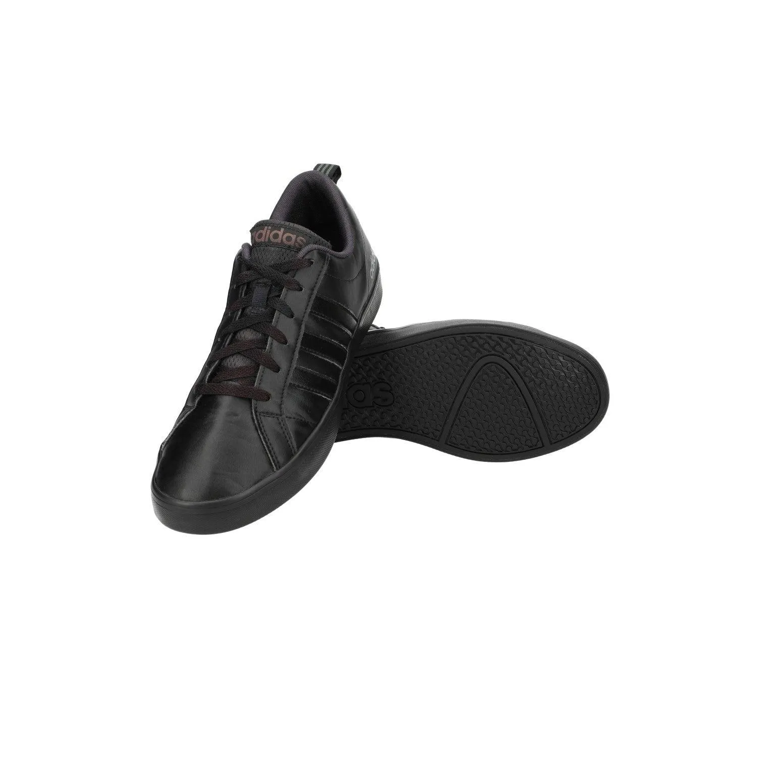 Adidas Vs Pace Low-Top Sneakers Leather Black Colour For Men