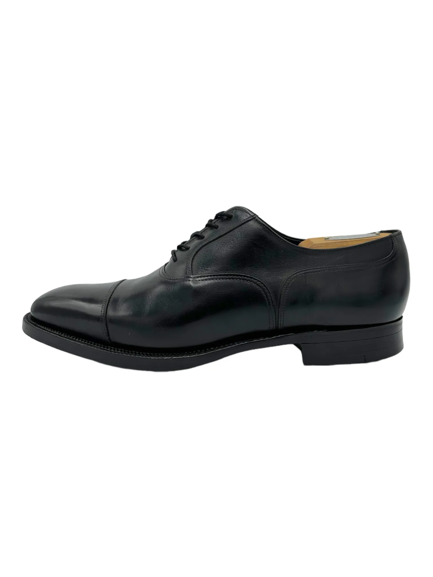 Alfred Sargent Black Cap Toe Oxford Dress Shoes