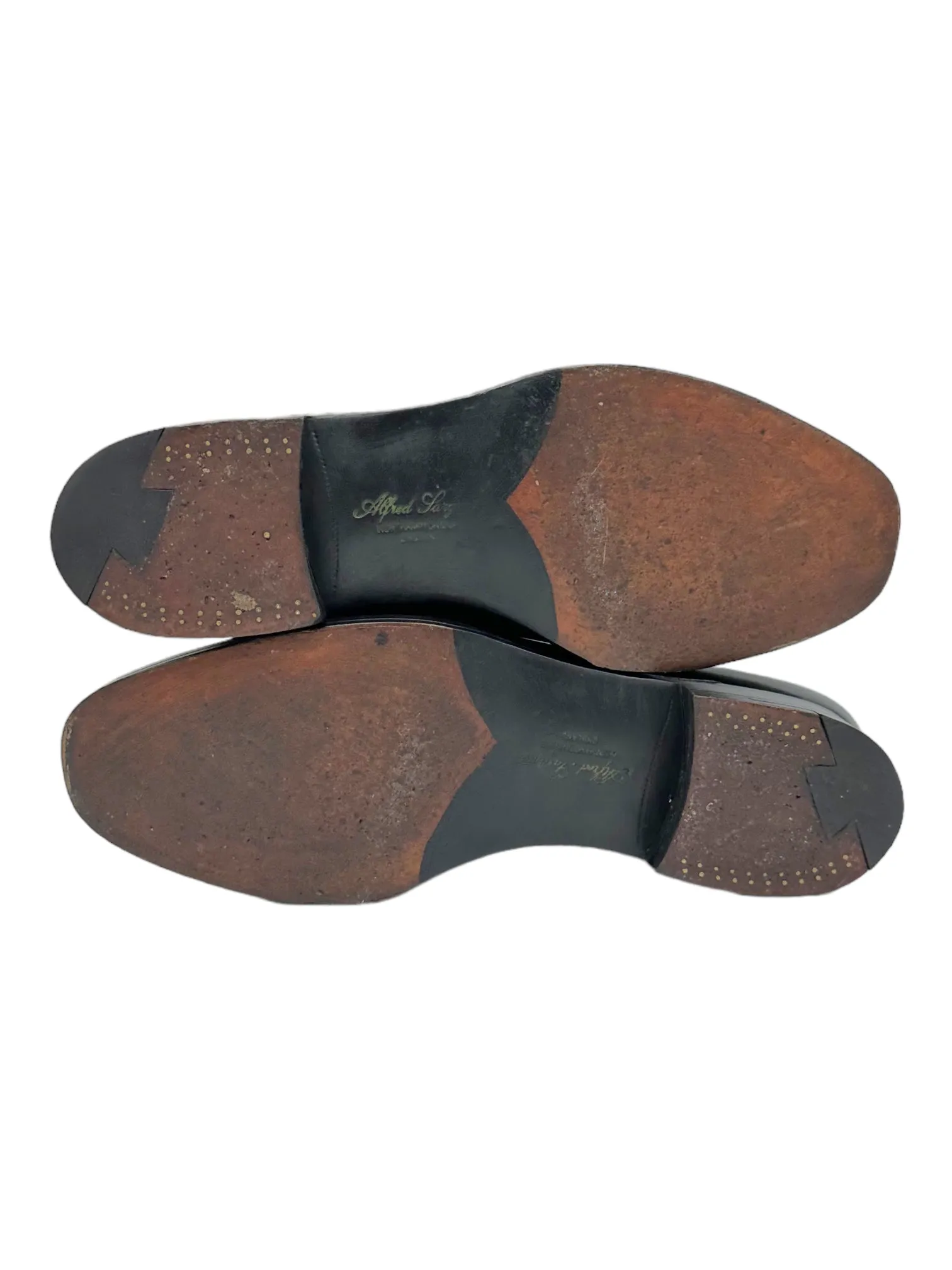 Alfred Sargent Black Cap Toe Oxford Dress Shoes