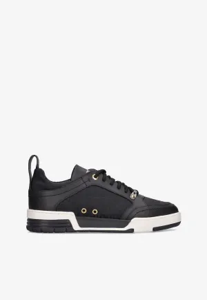 All-Over Jacquard Logo Low-Top Sneakers