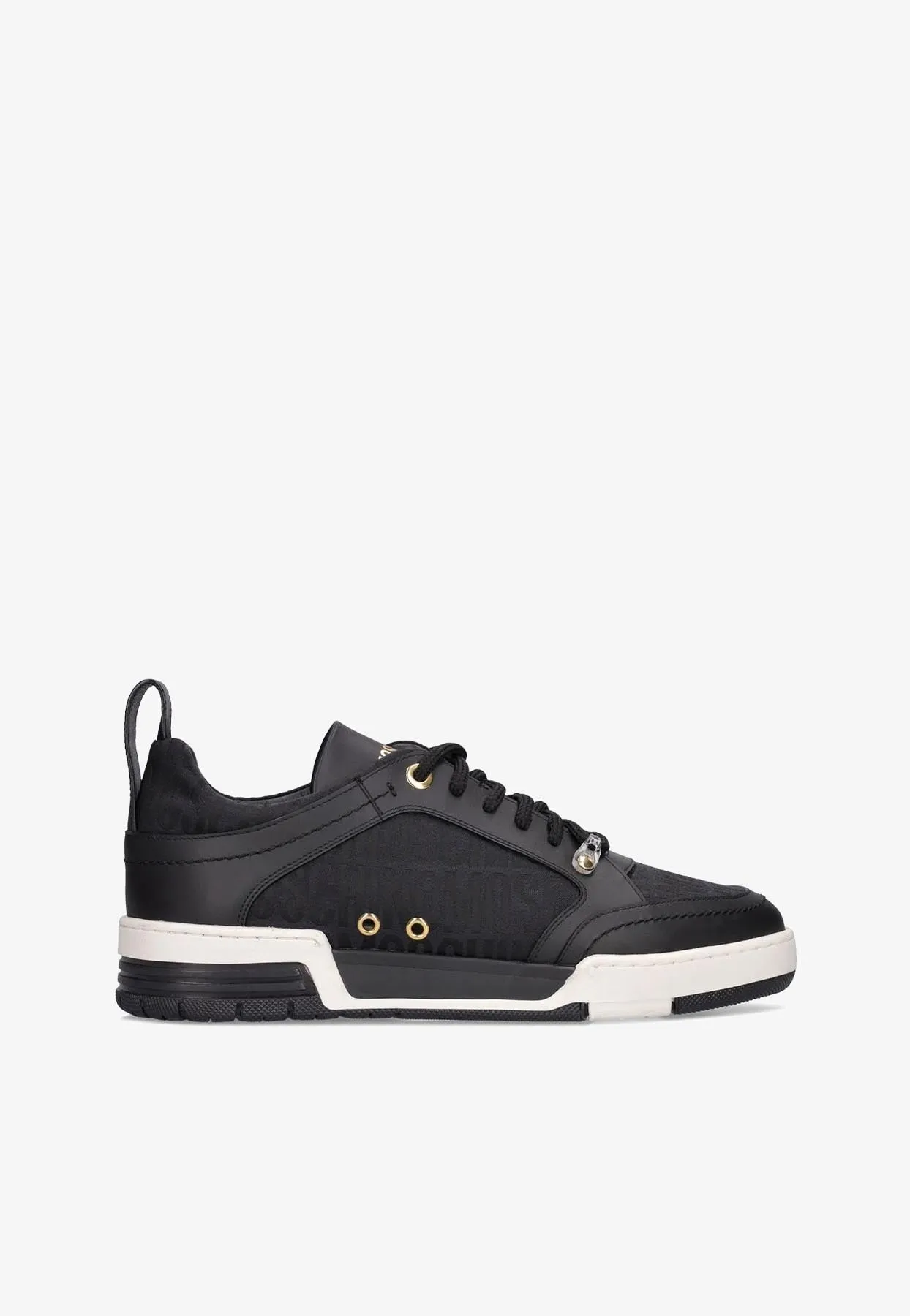 All-Over Jacquard Logo Low-Top Sneakers