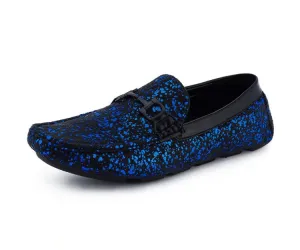 Amali Shoes Monty Luxe Blue Moccasins Men’s Vegan