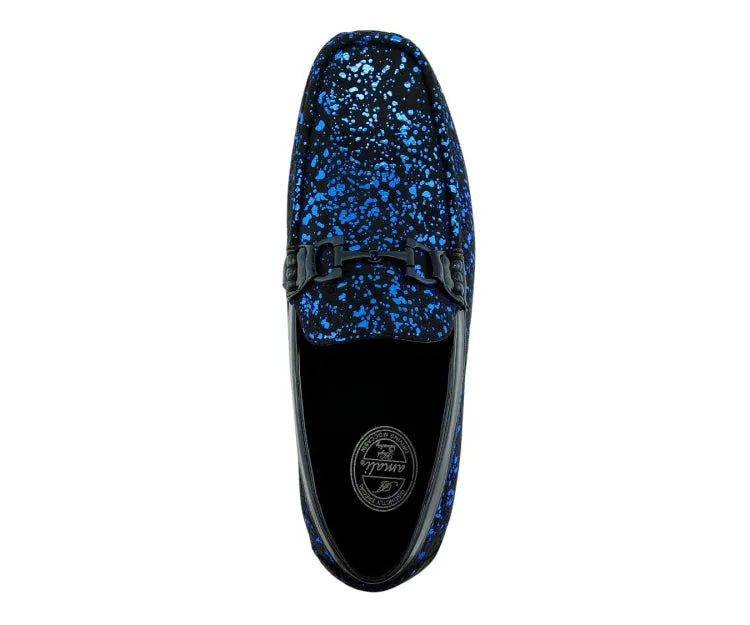 Amali Shoes Monty Luxe Blue Moccasins Men’s Vegan
