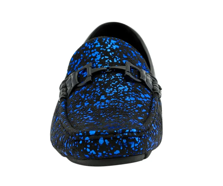 Amali Shoes Monty Luxe Blue Moccasins Men’s Vegan