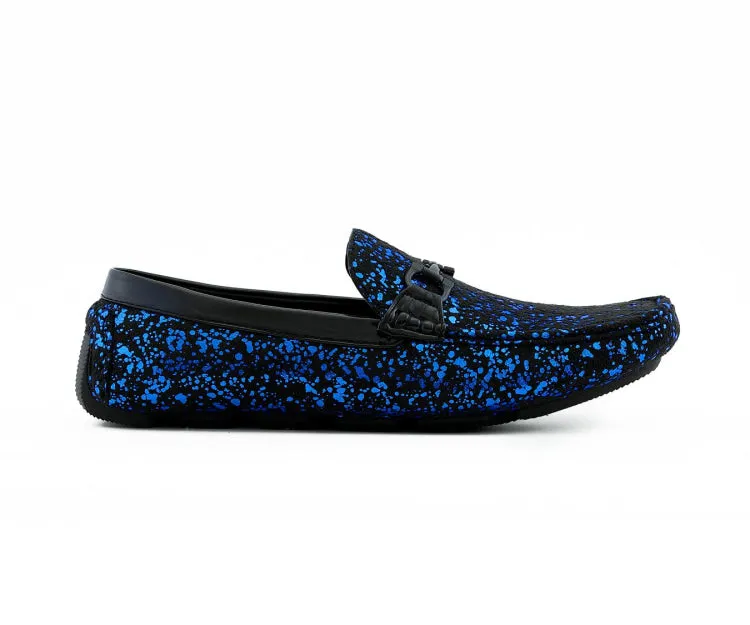 Amali Shoes Monty Luxe Blue Moccasins Men’s Vegan