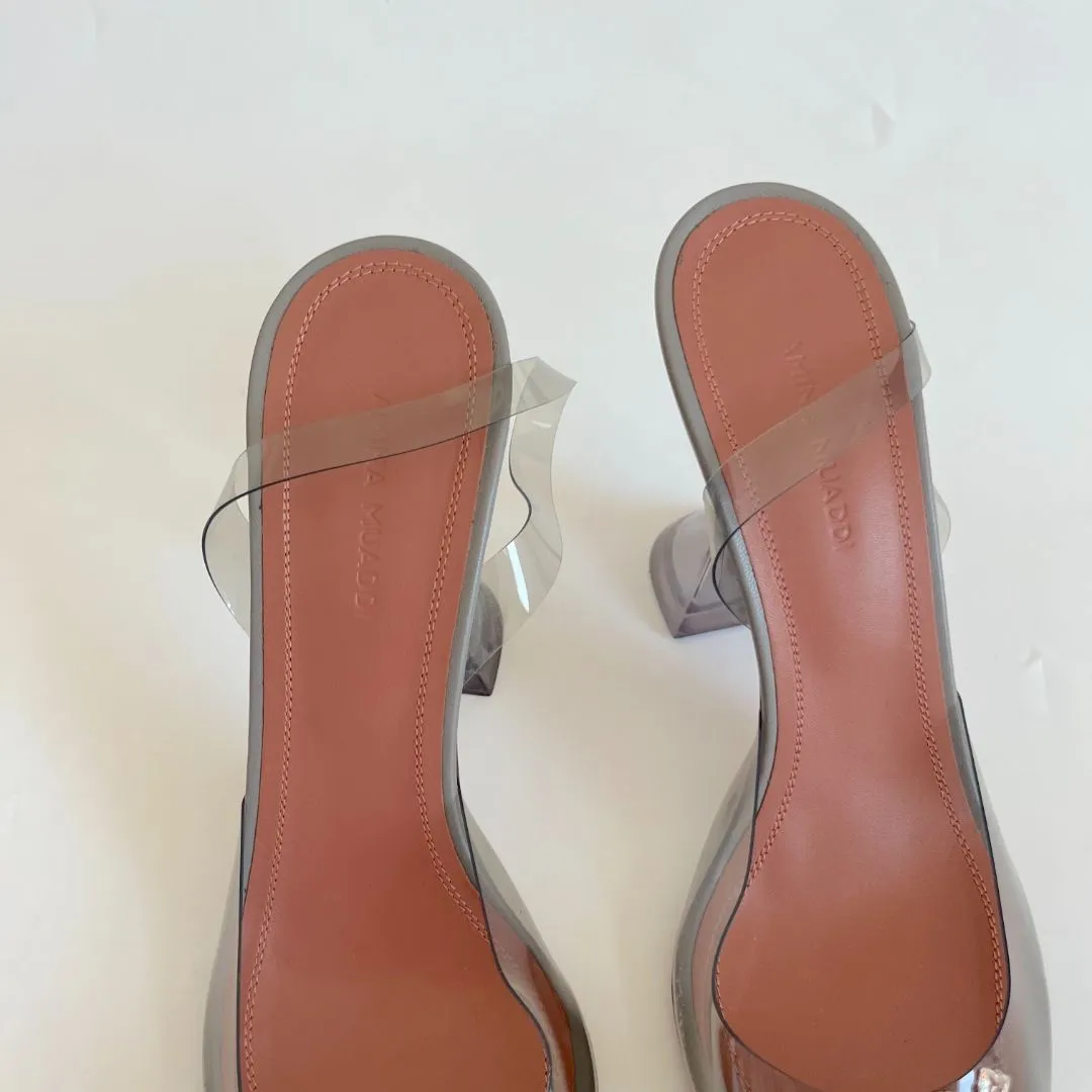 Amina Muaddi Begum 95mm transparent pumps, 37