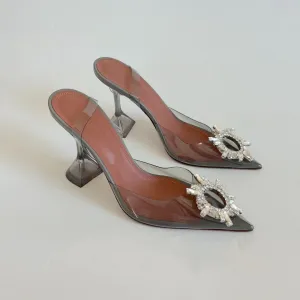 Amina Muaddi Begum 95mm transparent pumps, 37