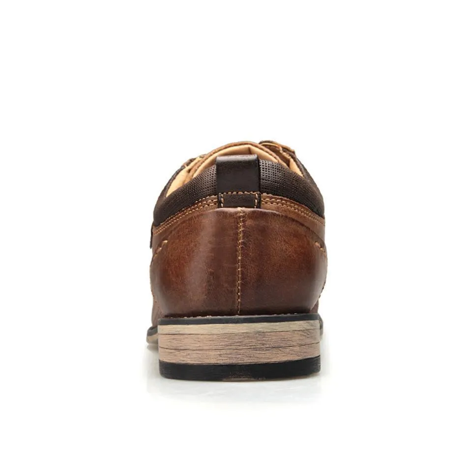 Angelo Ricci™ Genuine Leather Lace Breathable Elegant Shoes