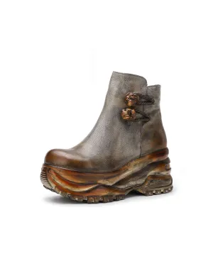 Autumn Winter Handmade Retro Platform Boots