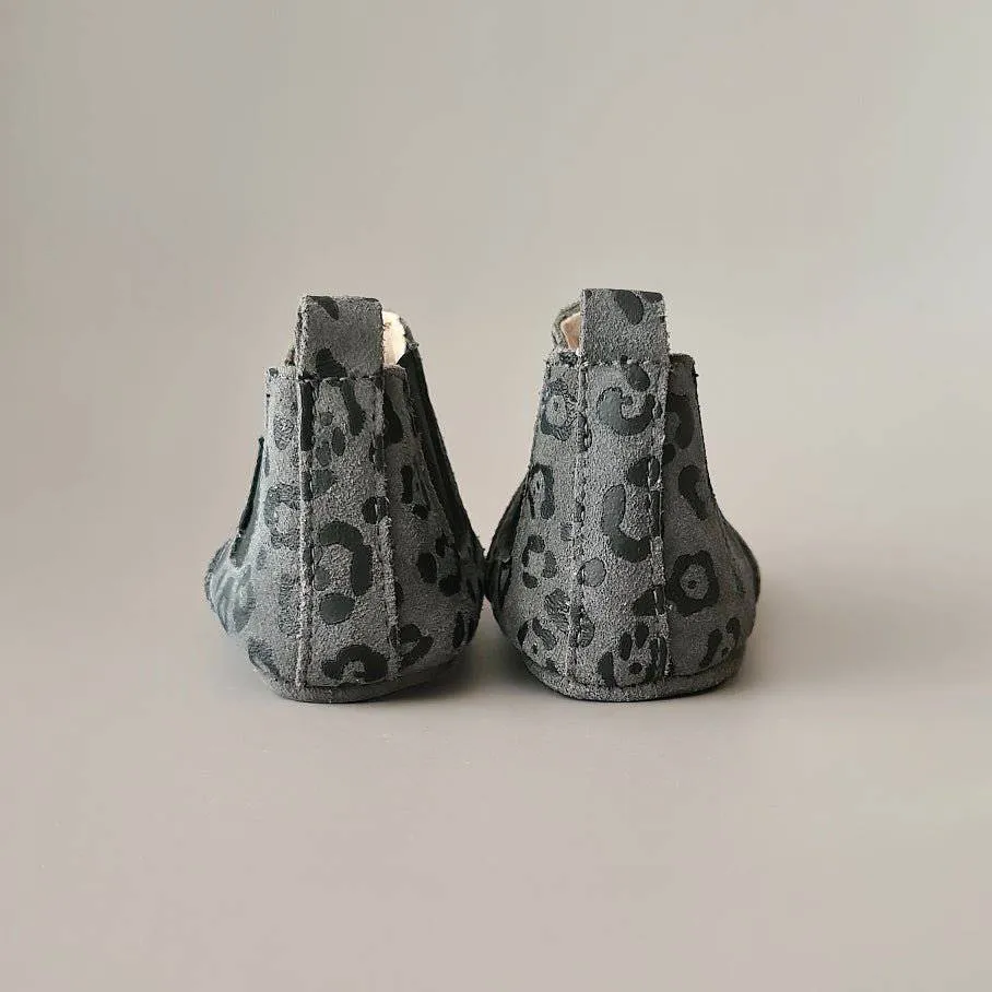 Baby - Chelsea Booties - Dark Grey Leopard