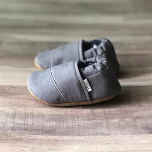 Baby Moccasins - Gray Angled