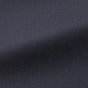 Barberis Canonico 365 Doppio Ritorto Batavia S130 Merino Wool Midnight Blue Fine Herringbone