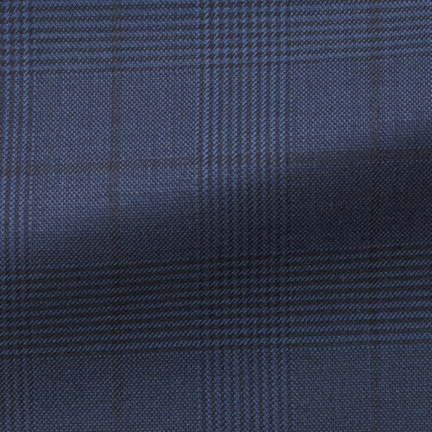 Barberis Canonico 365 Doppio Ritorto S130 Merino Wool Mid & Dark Blue Glencheck with Windowpane