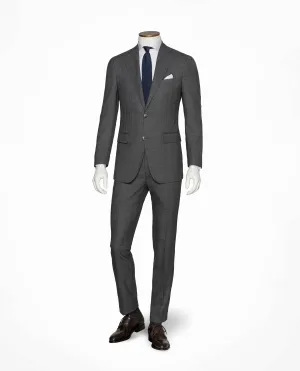 Barberis Canonico 365 Doppio Ritorto S130 Merino Wool Mid Grey Glencheck with Light Blue Windowpane