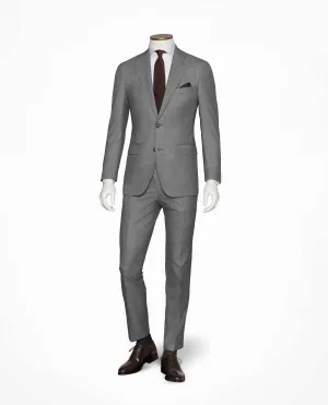 Barberis Canonico Light Grey Twill S110 Merino Wool Doppio Ritorto