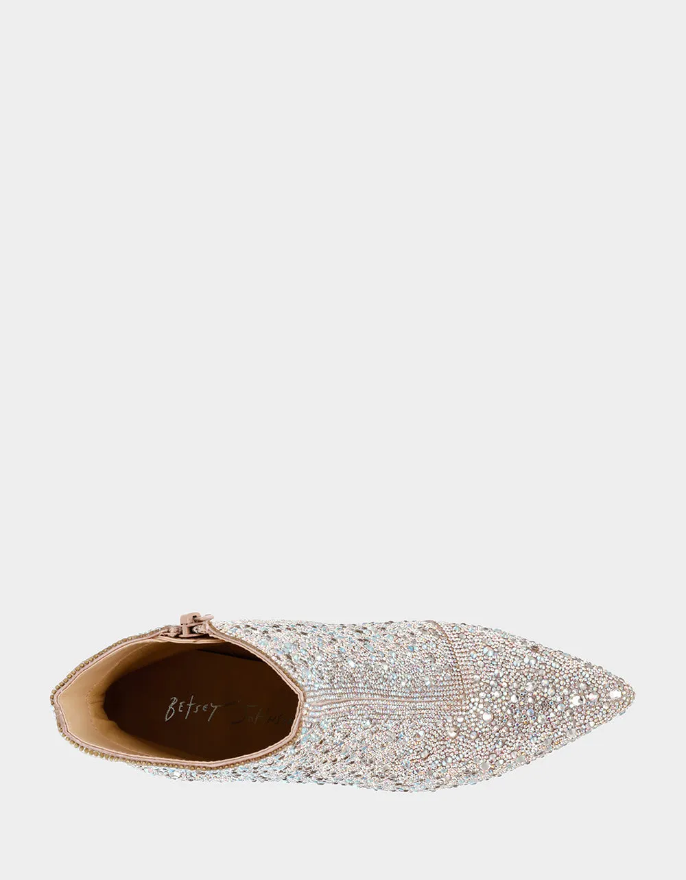 Betsy Johnson Della Booties in Rhinestones