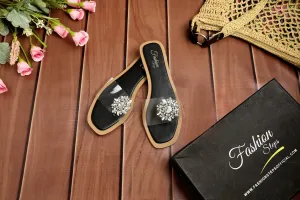 BLACK TRANSPERANT FLAT