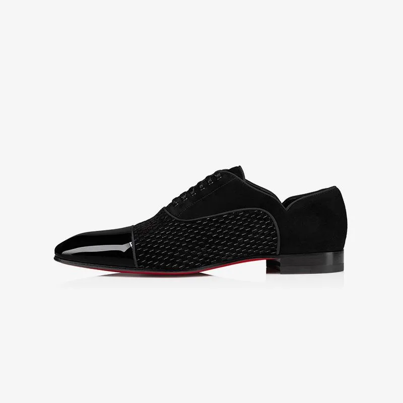 Black Velvet Patent Leather
