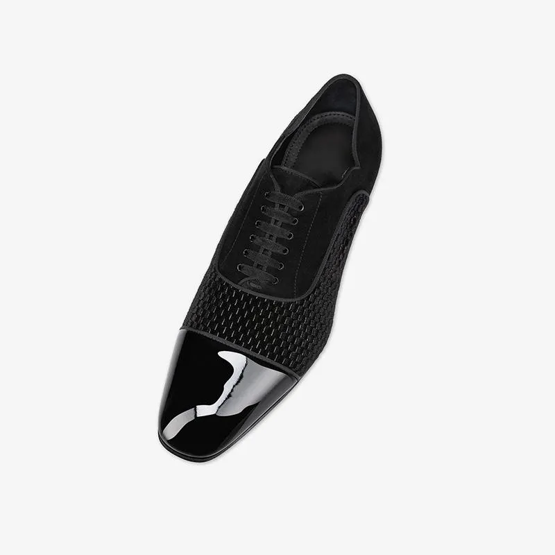 Black Velvet Patent Leather