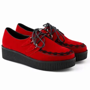 Black Woven Pattern Wedges Lace Up Women's Shoes