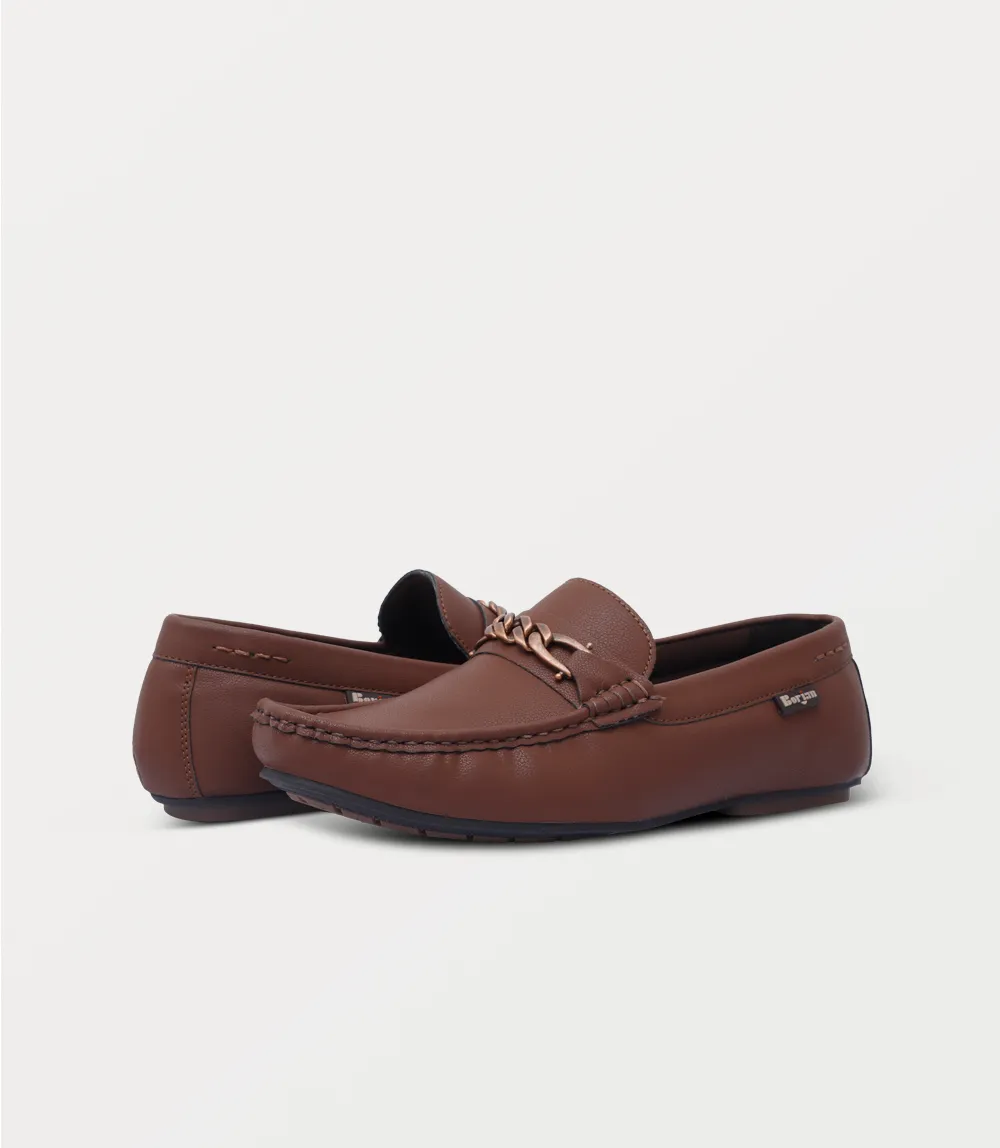 BM6836-BROWN-Men Moccasin