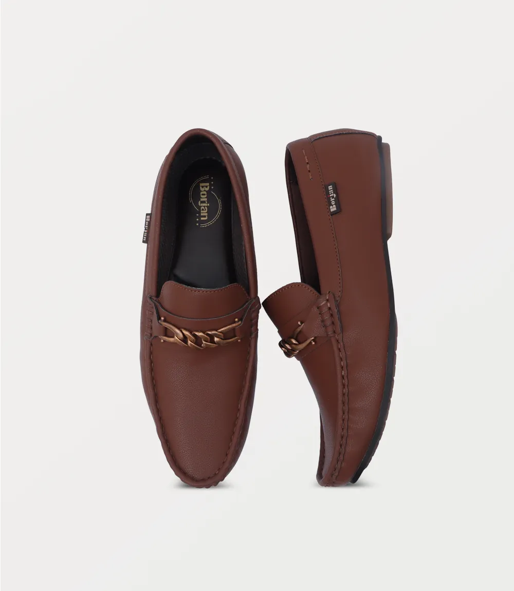 BM6836-BROWN-Men Moccasin