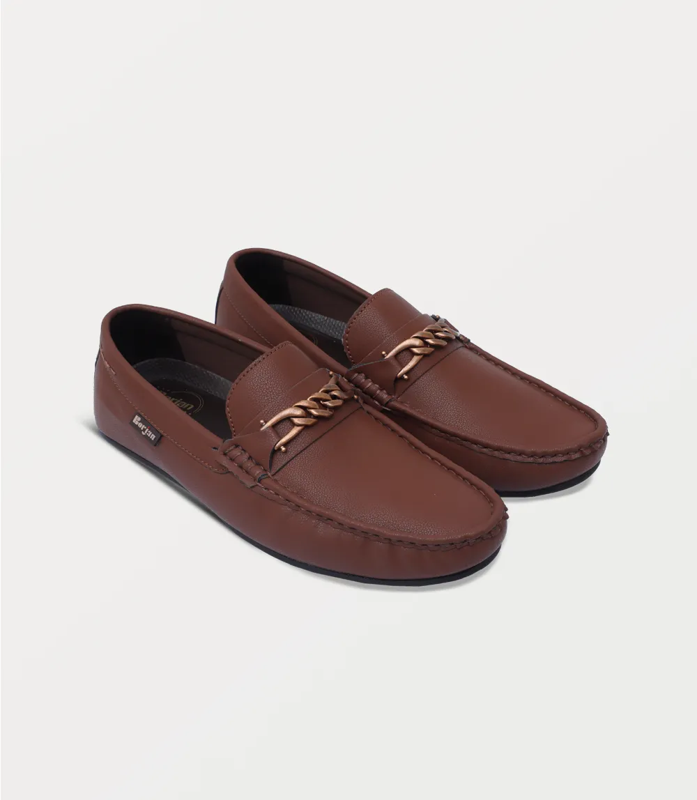 BM6836-BROWN-Men Moccasin