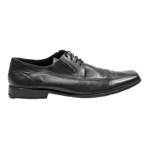 BORELLI Oxford Shoes Black Leather Mens UK 9.5