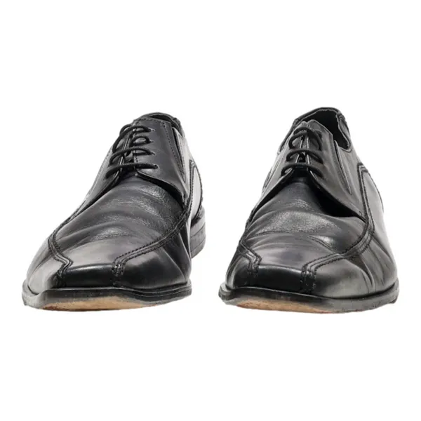 BORELLI Oxford Shoes Black Leather Mens UK 9.5