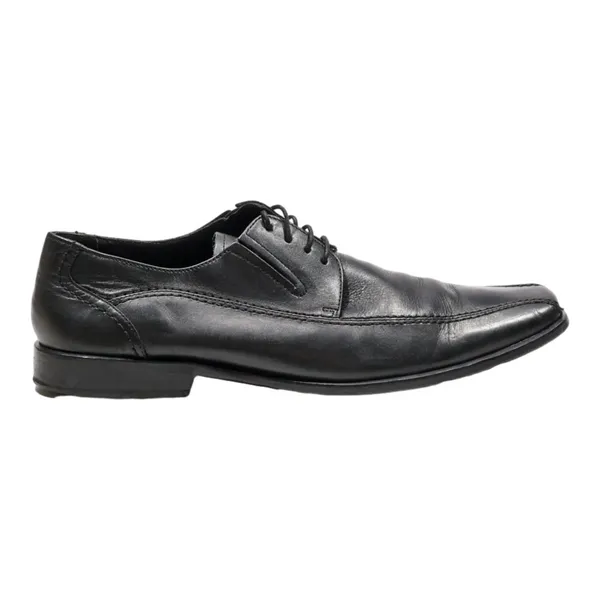 BORELLI Oxford Shoes Black Leather Mens UK 9.5