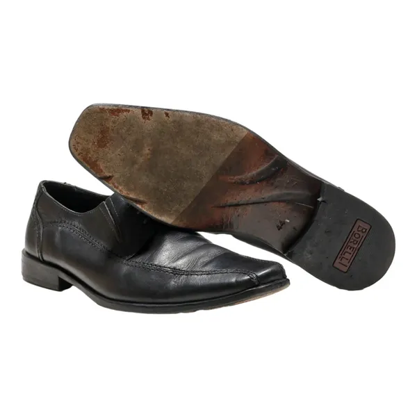 BORELLI Oxford Shoes Black Leather Mens UK 9.5