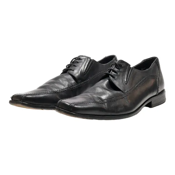 BORELLI Oxford Shoes Black Leather Mens UK 9.5