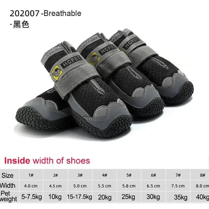 Breathable Dog Shoes Set for Large Dogs