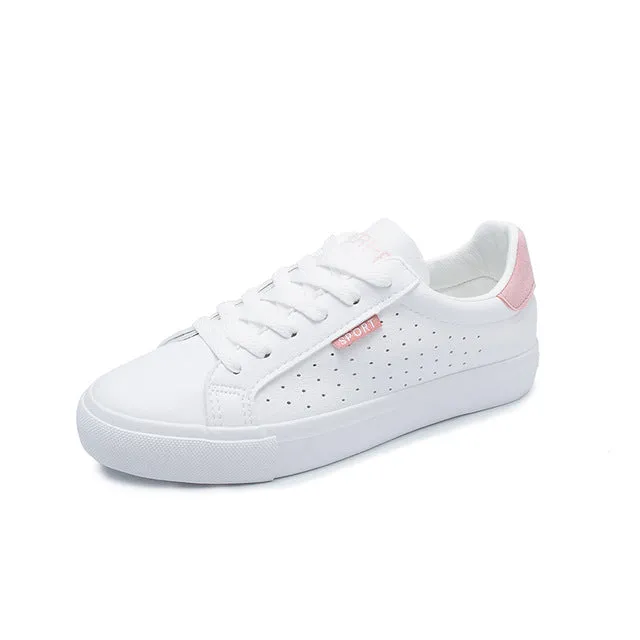 Breathable Lace-Up Casual Sneakers