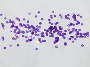 Bright Purple Transparent Flat Circular Plastic Sequins- 6 mm(Wholesale)