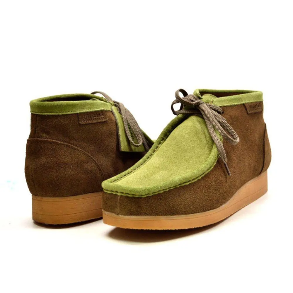 British Walkers New Castle Wallabee Boots Men's Two Tone Suede High Tops