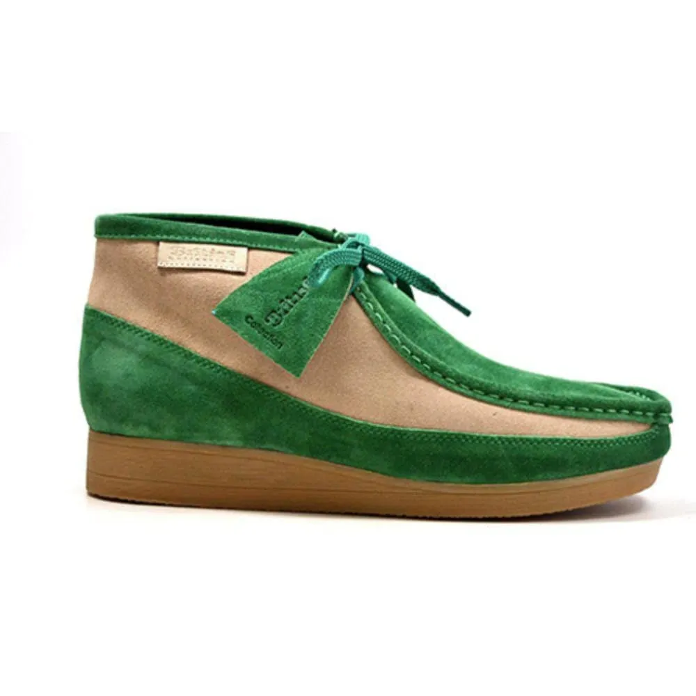 British Walkers New Castle Wallabee Boots Men's Two Tone Suede High Tops