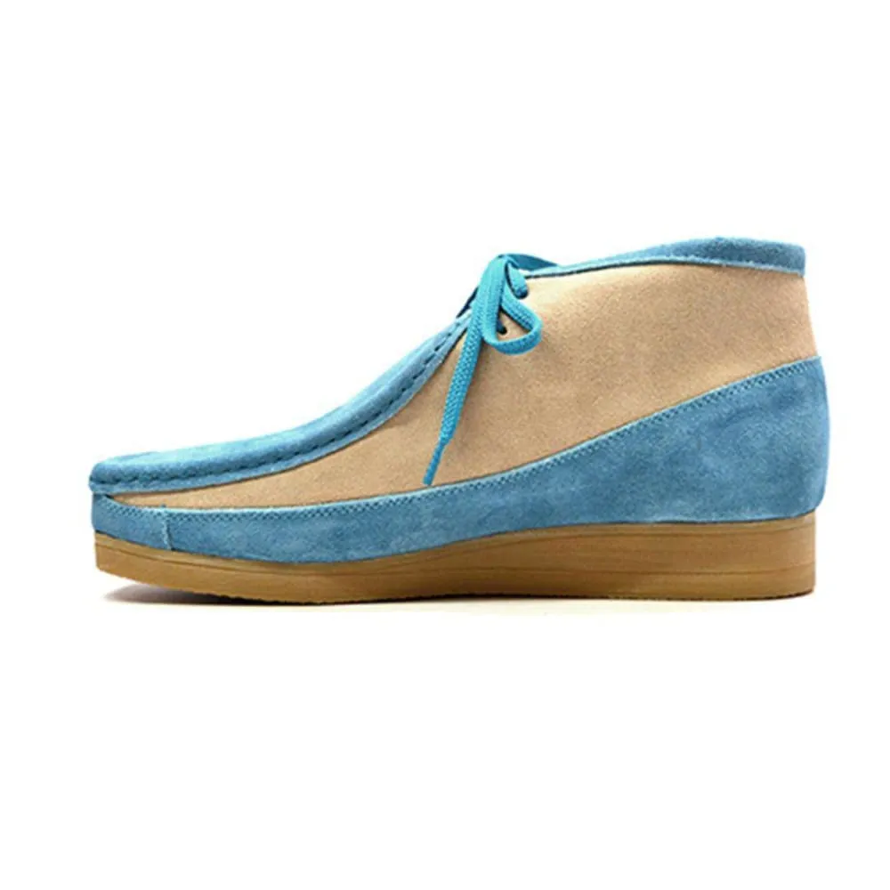 British Walkers New Castle Wallabee Boots Men's Two Tone Suede High Tops
