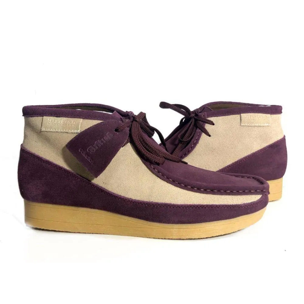British Walkers New Castle Wallabee Boots Men's Two Tone Suede High Tops