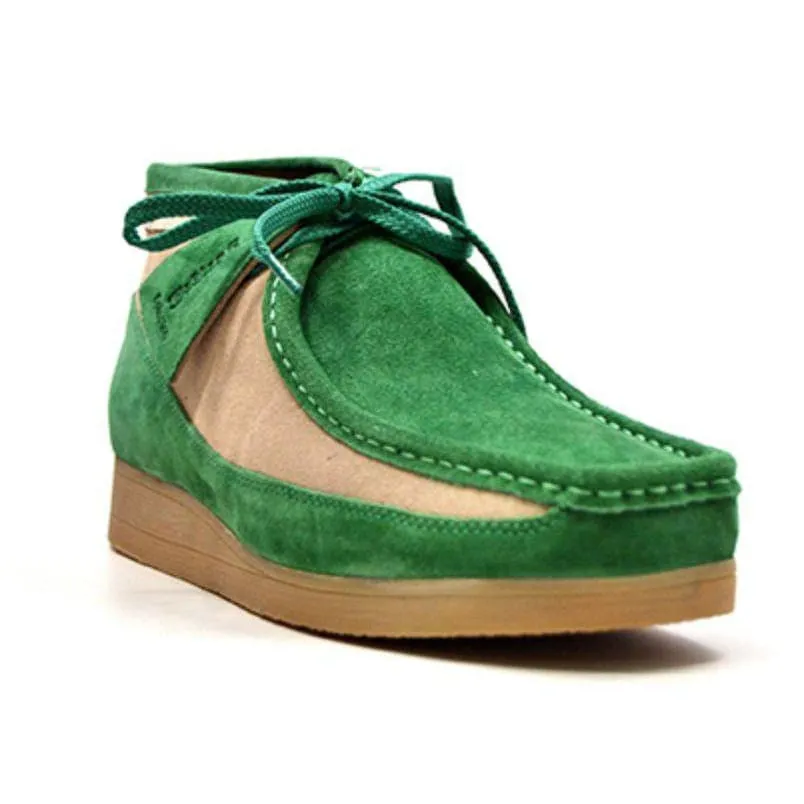 British Walkers New Castle Wallabee Boots Men's Two Tone Suede High Tops