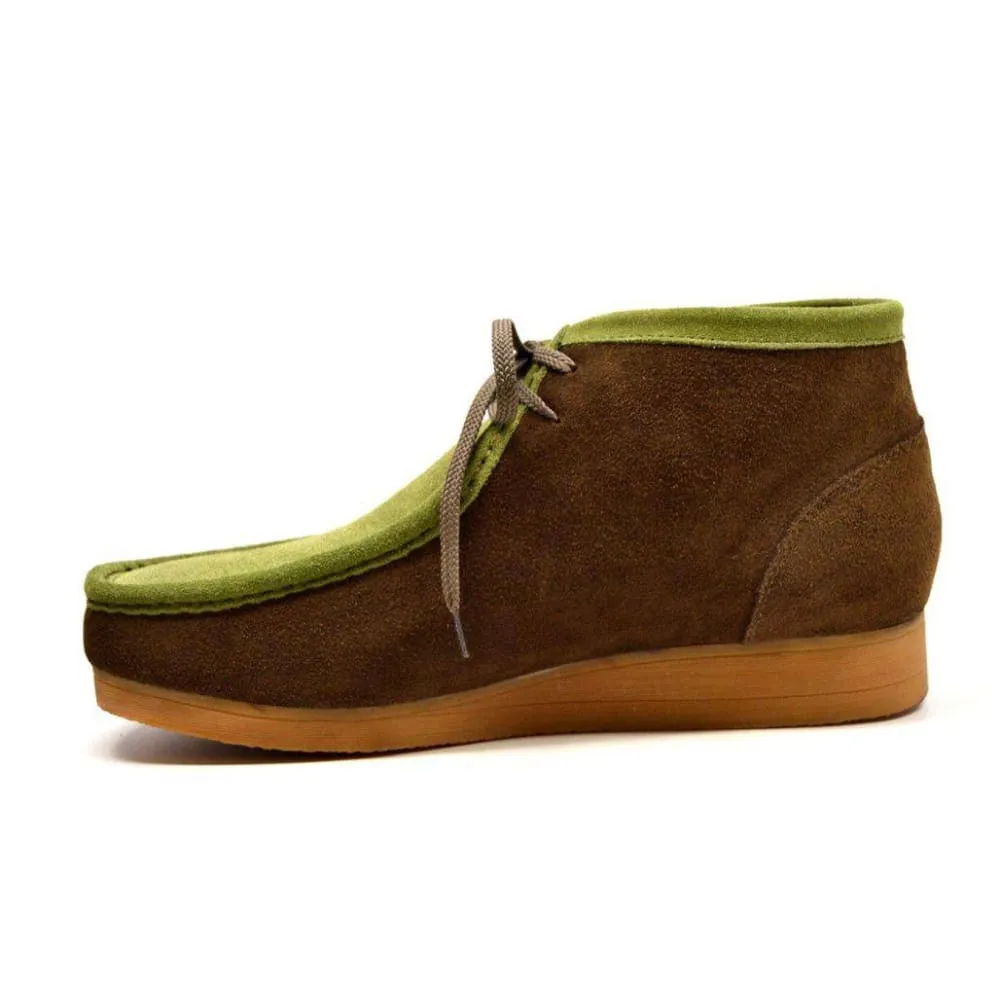British Walkers New Castle Wallabee Boots Men's Two Tone Suede High Tops