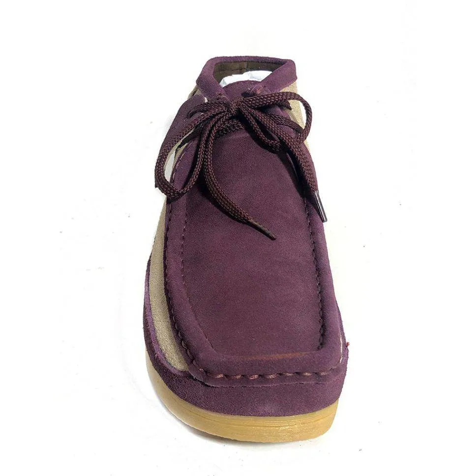 British Walkers New Castle Wallabee Boots Men's Two Tone Suede High Tops