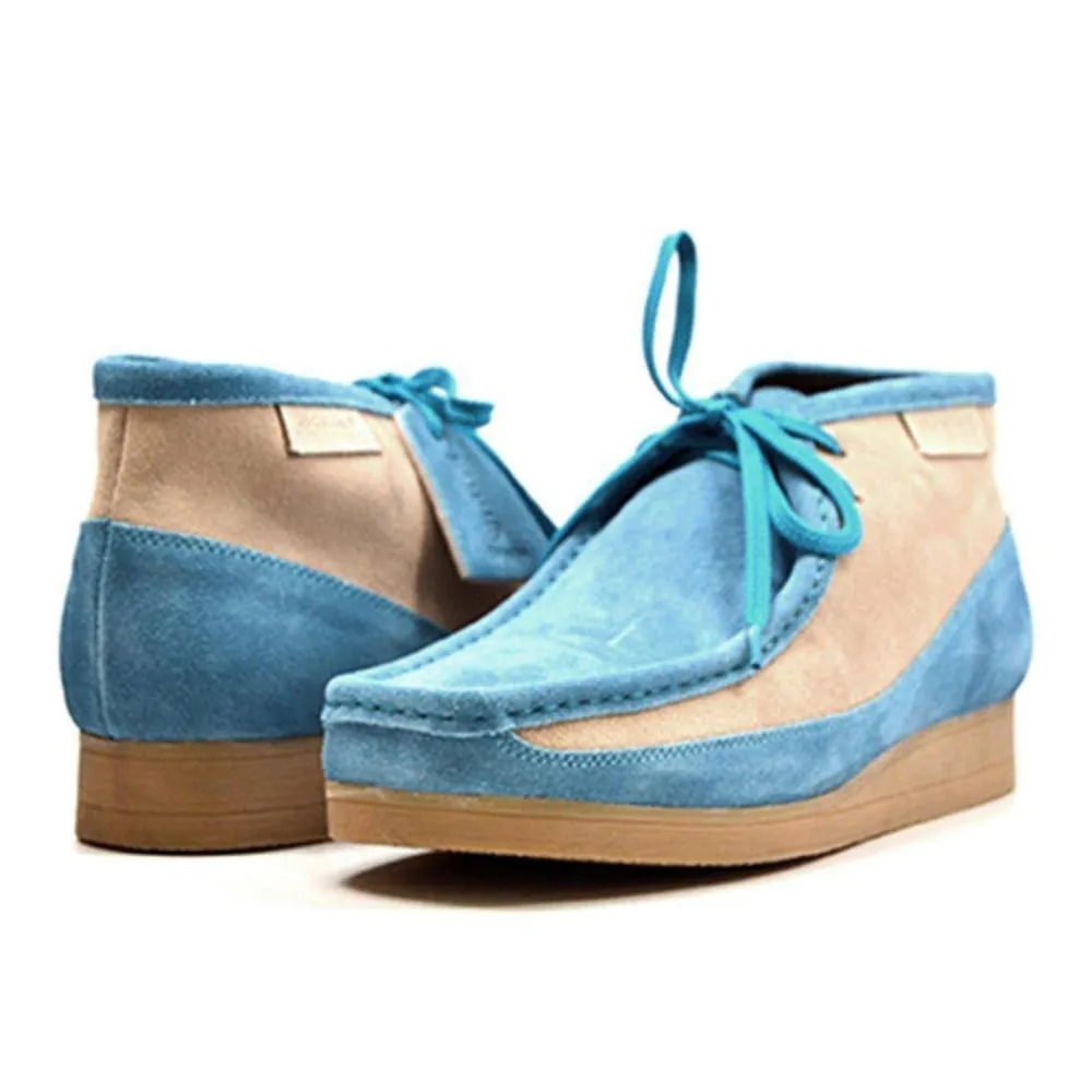 British Walkers New Castle Wallabee Boots Men's Two Tone Suede High Tops