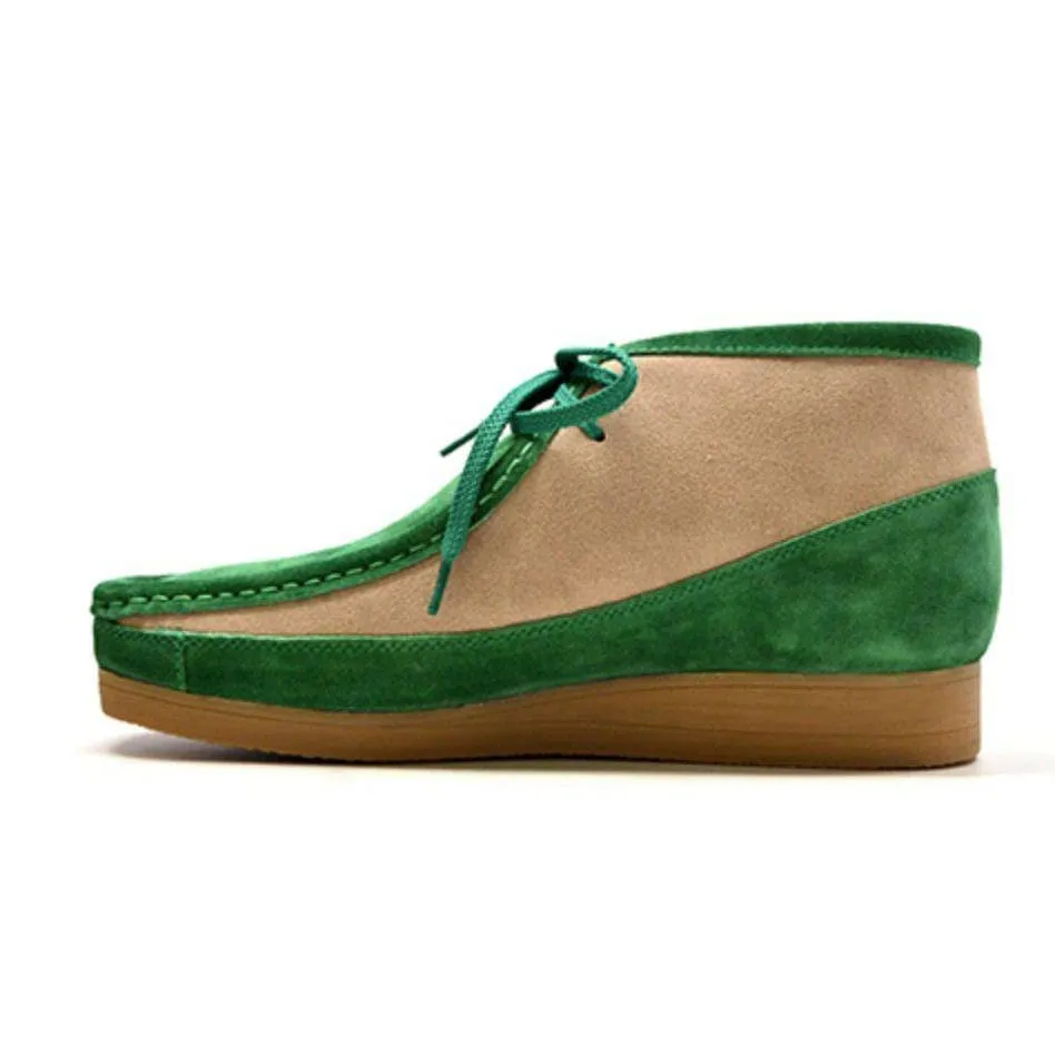 British Walkers New Castle Wallabee Boots Men's Two Tone Suede High Tops