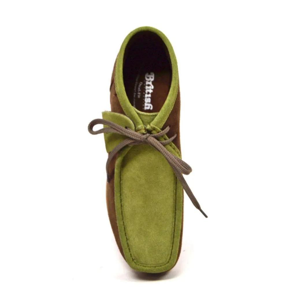 British Walkers New Castle Wallabee Boots Men's Two Tone Suede High Tops