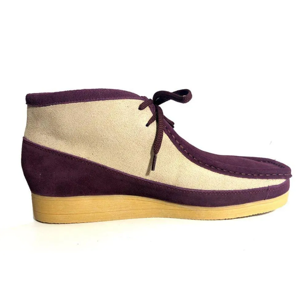 British Walkers New Castle Wallabee Boots Men's Two Tone Suede High Tops