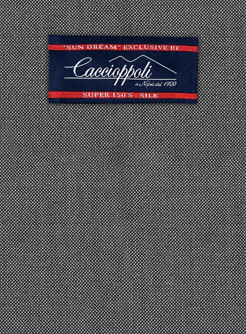 Caccioppoli Sun Dream Cilia Gray Wool Silk Suit