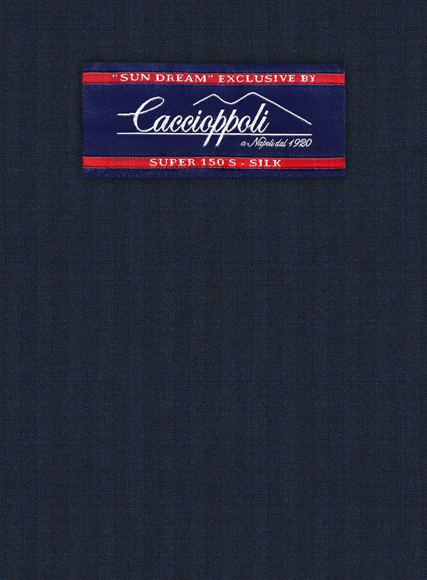 Caccioppoli Sun Dream Kiki Blue Wool Silk Pants