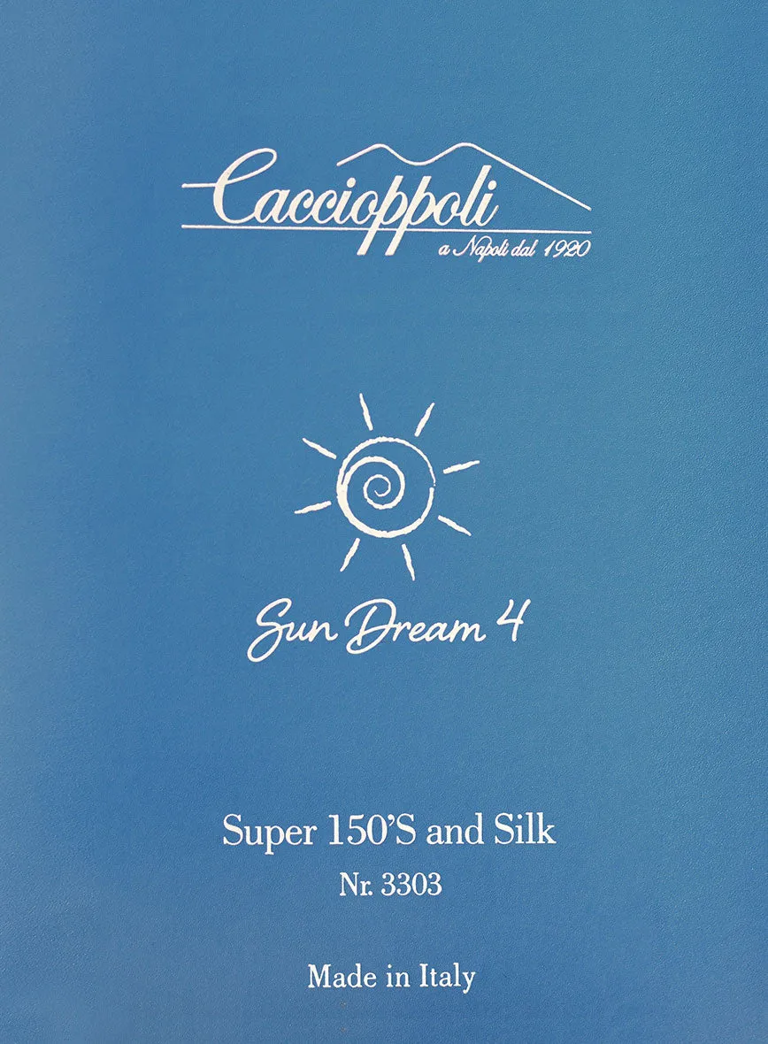 Caccioppoli Sun Dream Kiki Blue Wool Silk Pants