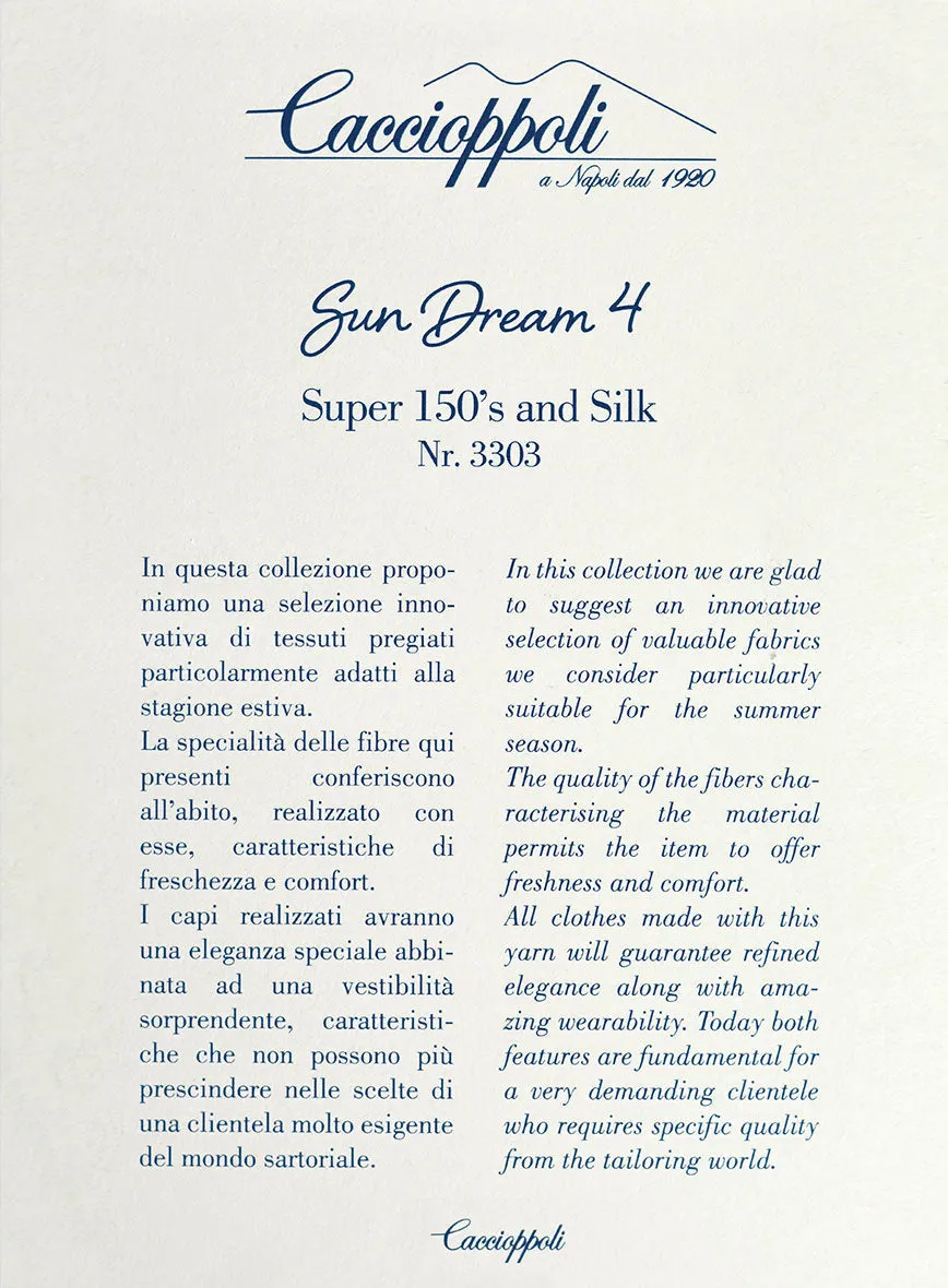 Caccioppoli Sun Dream Kiki Blue Wool Silk Pants
